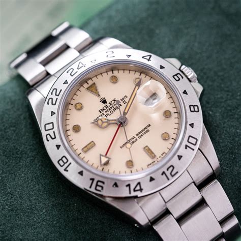 rolex explorer ii 16550 cream rail dial|Rolex Explorer II 16550 .